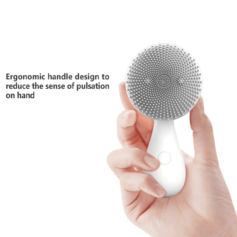 Silicone Facial Cleansing Device with Vibration Massage