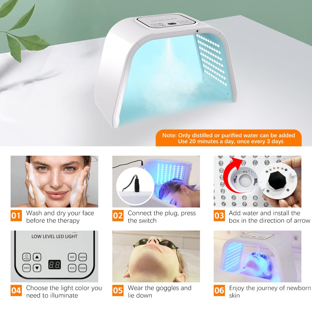 7-Color LED Facial Cleansing Steamer