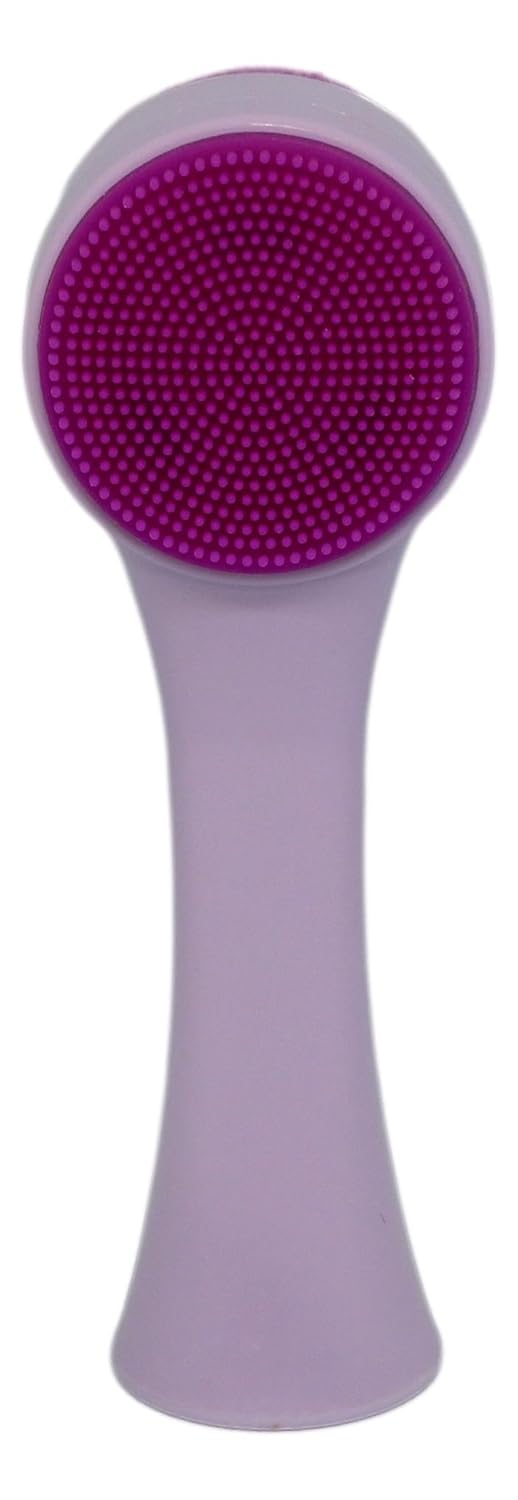 Dual-action facial cleansing brush