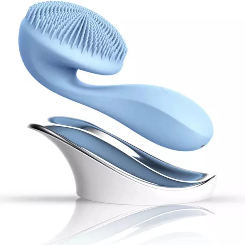 Silicone Facial Cleansing Device with Vibration Massage