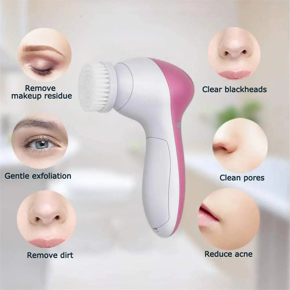 Electric Facial Cleansing Brush and Beauty Device
