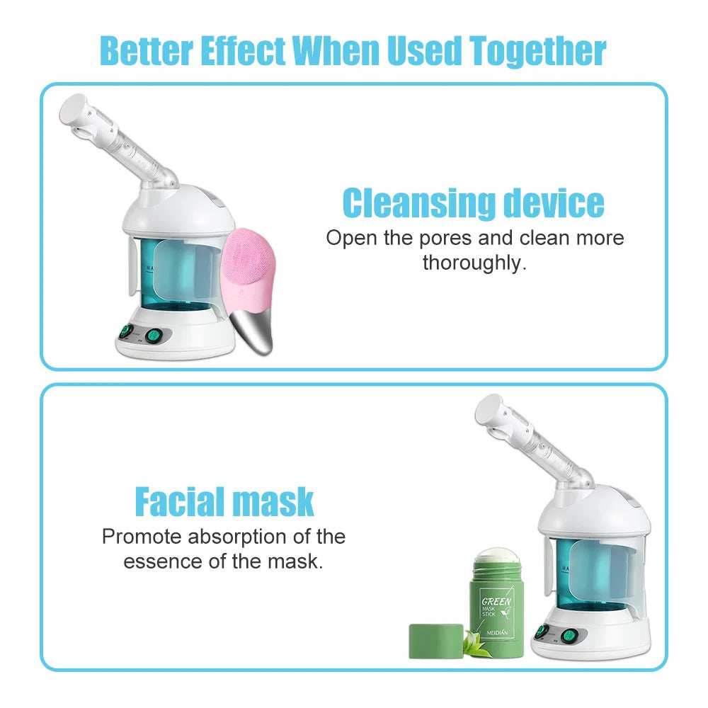 Portable Ozone Facial Steamer for Home Spa