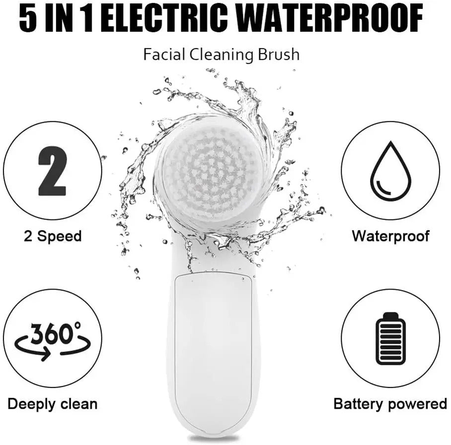 Electric Facial Cleansing Brush and Beauty Device