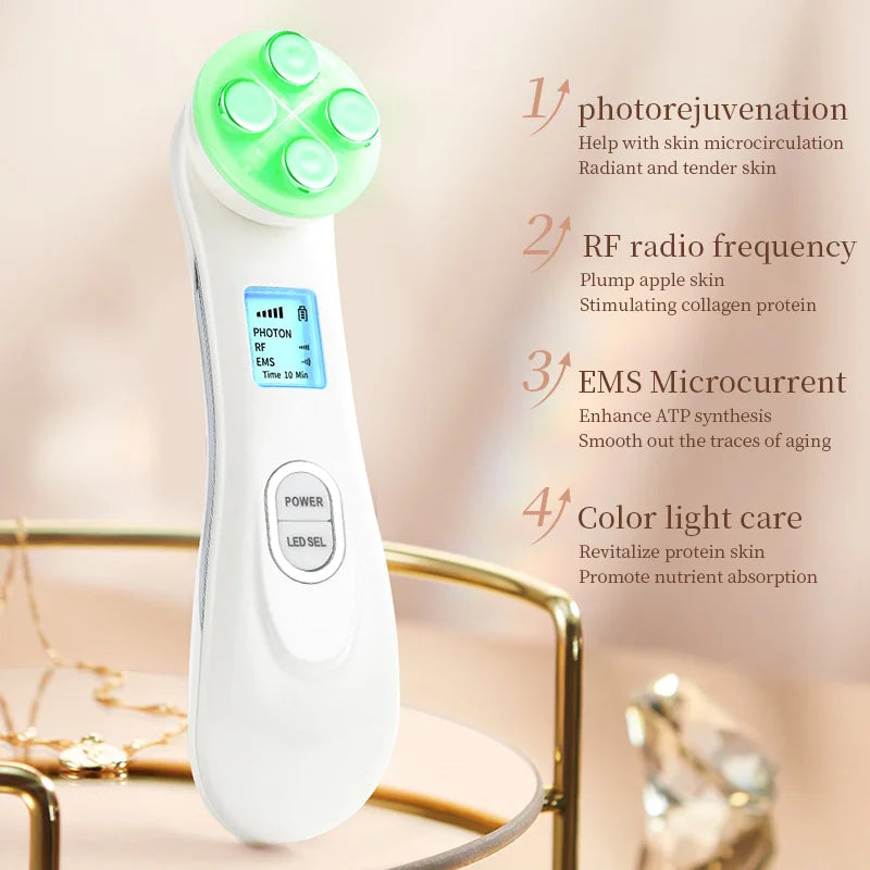 Wrinkle Removal Beauty Device with EMS and Light Therapy